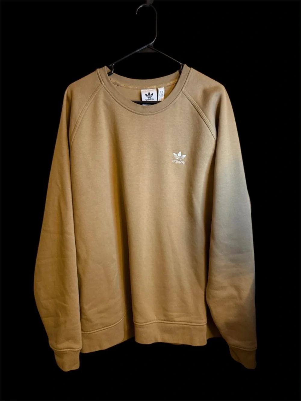 Adidas Men's Beige Crewneck Sweater